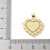 Brass Micro Pave Clear Cubic Zirconia Pendants KK-P294-16G-3