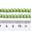 Electroplate Opaque Solid Color Glass Beads Strands EGLA-A044-P6mm-L30-4