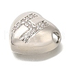 Rack Plating Brass Micro Pave Cubic Zirconia Pendants KK-I722-04P-H-2