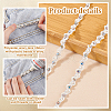   4 Yards Polyester Wavy Lace Ribbon OCOR-PH0004-78B-4