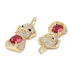 Brass Micro Pave Cubic Zirconia Pendants ZIRC-I063-35G-3