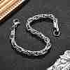 304 Stainless Steel Rope Chain Bracelets for Men Women BJEW-Q038-09P-1
