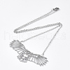 Non-Tarnish 201 Stainless Steel Pendant Necklaces NJEW-T009-JN060-1-40-2