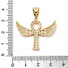 Brass Micro Pave Cubic Zirconia Pendants KK-D061-03G-3