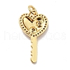 Brass Micro Pave Cubic Zirconia Pendants KK-E015-24G-4