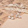 Shell Pearl Flower Stud Earrings with Brass Pin for Women EJEW-JE04829-2