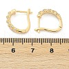 Brass Clear Cubic Zirconia Hoop Earrings EJEW-Q016-15G-2