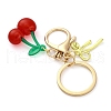 4Pcs 4 Styles Fruit Acrylic/Resin Pendant Keychain KEYC-JKC01196-6