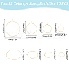 Unicraftale 304 Stainless Steel Wine Glass Charms Rings STAS-UN0002-80-3