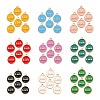 45Pcs 9 Colors Light Gold Alloy Enamel Pendants ENAM-CJ0002-07-3