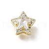 Brass Micro Pave Cubic Zirconia Beads KK-D379-01G-03-1