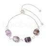 Natural Mixed Gemstone Beaded Sider Bracelets for Women BJEW-JB11306-01-3