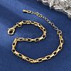 Brass Box Chain Bracelets for Women Men BJEW-F494-02G-1
