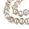Electroplate Transparent Glass Beads Strands EGLA-N002-30-F03-3