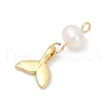 Natural Cultured Freshwater Pearl & Brass Pendants KK-U062-15G-2