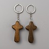 Natural Wood Pendant Keychain KEYC-WH0027-107A-1