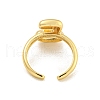 Brass Letter Open Cuff Rings for Women RJEW-G313-01E-G-3