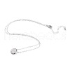 Brass Micro Pave Clear Cubic Zirconia Pendant Necklaces NJEW-L170-04P-2