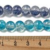 Transparent Crackle Baking Painted Glass Beads Strands DGLA-T003-01A-M-3
