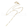 304 Stainless Steel Rectangle Link Chain Y Necklaces for Women NJEW-Z085-02G-2