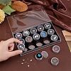 15 Slots Mini Round Plastic Jewelry Screw Top Bead Jars Sets with Velvet Inside AJEW-WH0472-42C-3