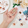 Alloy & Natural Gemstone Chip Keychains KEYC-AB00074-3