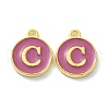 Golden Plated Alloy Enamel Charms ENAM-XCP0001-13C-1