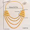 Luxurious Brass and Iron Tassel Bib Necklaces for Women's Formal Events HP0858-5