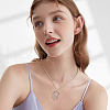 FIBLOOM 1Pc Stainless Steel Teardrop Pendant Necklaces NJEW-FI0001-61P-6