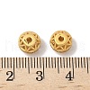 Matte Gold Color 925 Sterling Silver Micro Pave Cubic Zirconia Beads STER-R014-14G-2