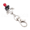 Mushroom Angel Glass Pearl & Lampwork Pendant Decorations HJEW-MZ00233-01-4