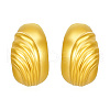 Elegant Stainless Steel Oval Stud Earrings CZ2608-4