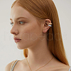 FIBLOOM 6Pcs 4 Style Alloy Plain Cuff Earrings Set EJEW-FI0001-59-6