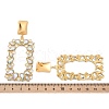 304 Stainless Steel Glass Dangle Stud Earrings EJEW-M095-13G-01-3