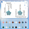 Star Gemstone Pendant Decoration HJEW-AB00334-2