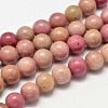 Round Natural Rhodonite Beads Strands G-K092-6mm-1