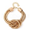 Iron Shake Chain Knotted Bracelets for Women BJEW-U042-01G-1