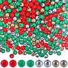 SUNNYCLUE 1200Pcs 4 Colors Christmas Themed Opaque Acrylic Beads MACR-SC0001-41-1