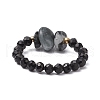 Natural Gemstone Beaded Finger Rings RJEW-TA00190-5