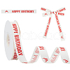 Birthday Theme Polyester Grosgrain Printed Ribbon OCOR-WH0058-91C-1