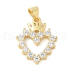 Brass Micro Pave Cubic Zirconia Pendants KK-K298-13G-1