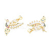 Brass Micro Pave Colorful Cubic Zirconia Pendants X-ZIRC-N039-269-3