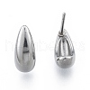 304 Stainless Steel Teardrop Stud Earrings for Women EJEW-N052-01P-1