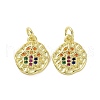 Brass Micro Pave Cubic Zirconia Charms KK-E068-VF087-2