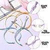 10Pcs 10 Colors Nylon Braided Adjustable Link Bracelet Makings AJEW-CJ00001-3