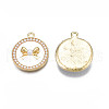 Rack Plating Alloy Enamel Pendants ENAM-T017-06B-2
