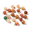 SUPERFINDINGS 1 Set Natural Jade Charms HJEW-FH0006-49-1