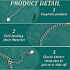GOMAKERER 4Pcs 4 Styles Sterling Silver Chain Extender Sets DIY-GO0002-28-5