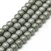 Non-magnetic Synthetic Hematite Beads Strands X-G-K015-6mm-02F-2