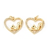 Brass Micro Pave Cubic Zirconia Pendants KK-H441-39G-2
